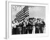 American Children of Japanese, German and Italian Heritage, Pledging Allegiance to the Flag-Dorothea Lange-Framed Photographic Print