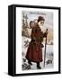 American Christmas Card-null-Framed Stretched Canvas