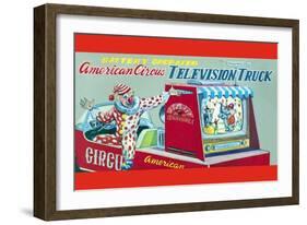 American Circus Television Truck-null-Framed Art Print