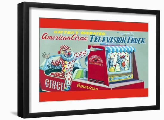American Circus Television Truck-null-Framed Art Print
