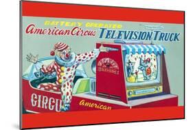 American Circus Television Truck-null-Mounted Art Print