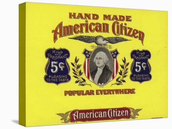 American Citizen Cigar Box Label-null-Stretched Canvas