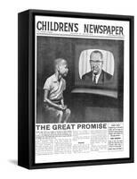 American Civil Rights, Front Page of 'The Children's Newspaper', August 1964-English School-Framed Stretched Canvas