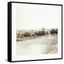 American Civil War: Captain J. M. Knap's Pennsylvania Independent Battery E Light Artillery Approac-null-Framed Stretched Canvas