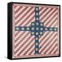 American Civil War Coverlet, Pieced and Quilted Calico, 1860-null-Framed Stretched Canvas