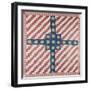 American Civil War Coverlet, Pieced and Quilted Calico, 1860-null-Framed Giclee Print