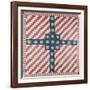 American Civil War Coverlet, Pieced and Quilted Calico, 1860-null-Framed Giclee Print