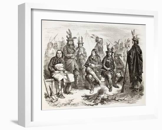 American Civil War: Delaware Indians (Lenape) Enrolled In Federal Army-marzolino-Framed Art Print