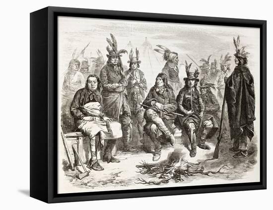 American Civil War: Delaware Indians (Lenape) Enrolled In Federal Army-marzolino-Framed Stretched Canvas