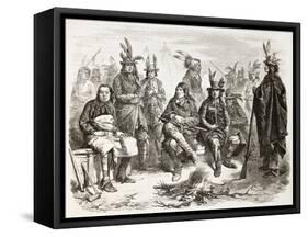 American Civil War: Delaware Indians (Lenape) Enrolled In Federal Army-marzolino-Framed Stretched Canvas