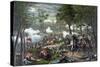 American Civil War Print Featuring the Battle of Chancellorsville-Stocktrek Images-Stretched Canvas