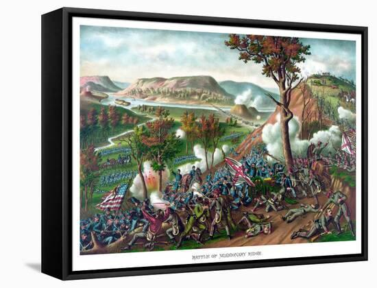 American Civil War Print Featuring the Battle of Missionary Ridge-null-Framed Stretched Canvas