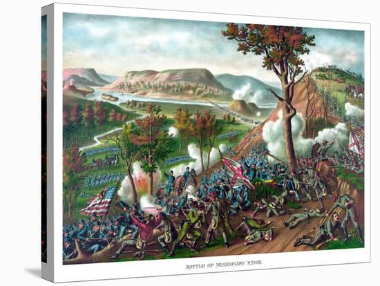 American Civil War Print Featuring the Battle of Missionary Ridge-null-Stretched Canvas