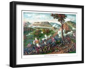 American Civil War Print Featuring the Battle of Missionary Ridge-null-Framed Art Print