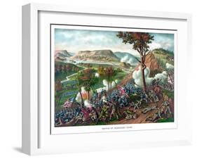 American Civil War Print Featuring the Battle of Missionary Ridge-null-Framed Art Print