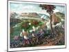 American Civil War Print Featuring the Battle of Missionary Ridge-null-Mounted Art Print