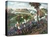 American Civil War Print Featuring the Battle of Missionary Ridge-Stocktrek Images-Stretched Canvas