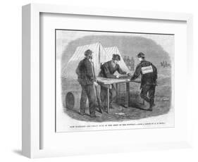 American Civil War Soldiers are Punished for Gambling by Being Compelled to Gamble-null-Framed Art Print