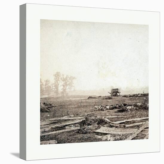 American Civil War: View on Battle Field of Antietam Where Sumner's Corps Charged the Enemy. Scene-null-Stretched Canvas