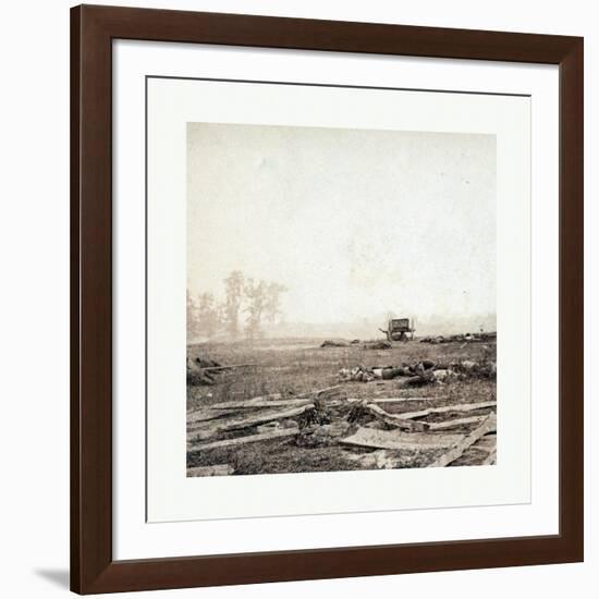 American Civil War: View on Battle Field of Antietam Where Sumner's Corps Charged the Enemy. Scene-null-Framed Giclee Print