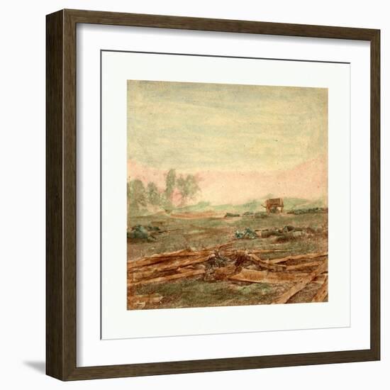 American Civil War: View on Battle Field of Antietam Where Sumner's Corps Charged the Enemy. Scene-null-Framed Giclee Print