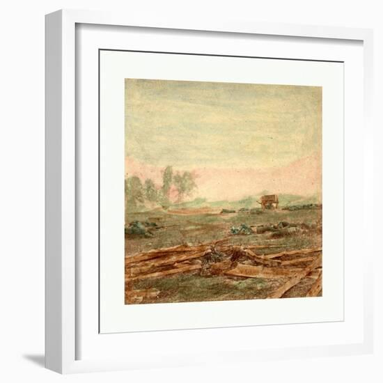 American Civil War: View on Battle Field of Antietam Where Sumner's Corps Charged the Enemy. Scene-null-Framed Giclee Print