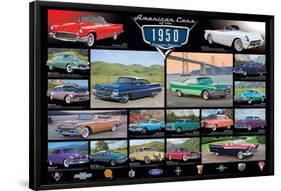American Classic Cars Of The 50s-null-Framed Poster