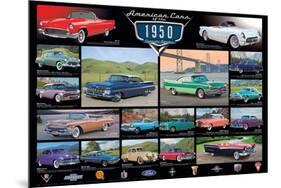 American Classic Cars Of The 50s-null-Mounted Poster