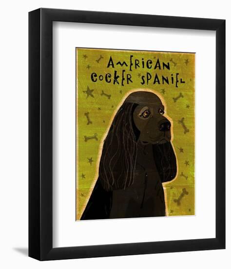 American Cocker Spaniel (black)-John Golden-Framed Art Print