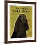 American Cocker Spaniel (black)-John W^ Golden-Framed Art Print