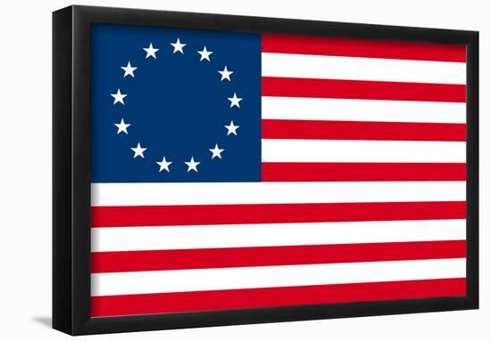 American Colonial National Flag Poster Print-null-Framed Poster