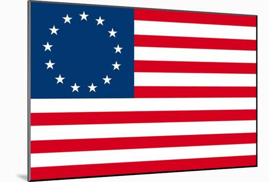 American Colonial National Flag Poster Print-null-Mounted Poster