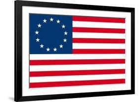 American Colonial National Flag-null-Framed Art Print