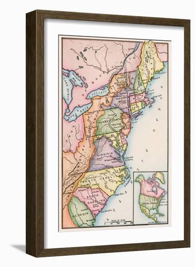 American Colonies at the Outbreak of the Revolution-null-Framed Giclee Print