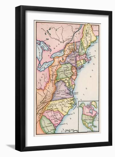 American Colonies at the Outbreak of the Revolution-null-Framed Giclee Print