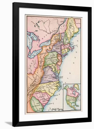 American Colonies at the Outbreak of the Revolution-null-Framed Giclee Print