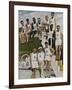 American Contestants Pose and Smile at the Side of the Swimming Pool-null-Framed Photographic Print