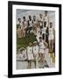 American Contestants Pose and Smile at the Side of the Swimming Pool-null-Framed Photographic Print