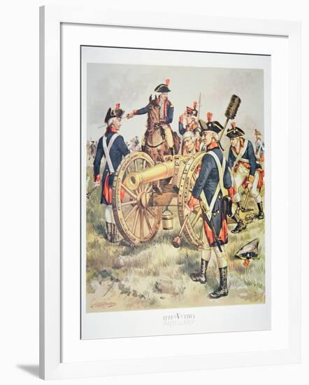 American Continental Army: Artillery Uniforms of 1777-83-Henry Alexander Ogden-Framed Giclee Print