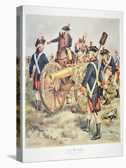 American Continental Army: Artillery Uniforms of 1777-83-Henry Alexander Ogden-Stretched Canvas