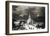 American Country Church in Winter-null-Framed Giclee Print