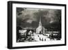 American Country Church in Winter-null-Framed Giclee Print