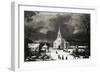 American Country Church in Winter-null-Framed Giclee Print