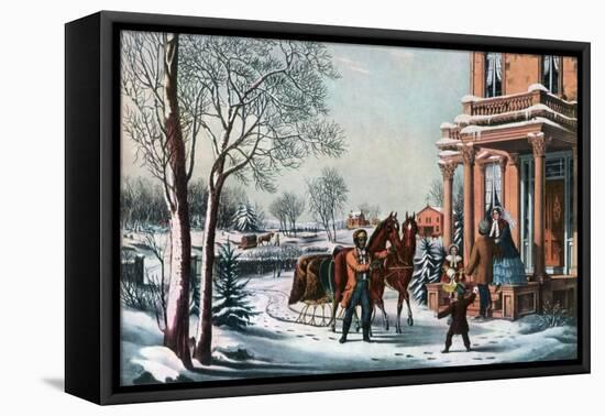 American Country Life, 1855-Currier & Ives-Framed Stretched Canvas