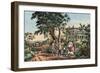 American Country Life - October Afternoon, 1855-Currier & Ives-Framed Giclee Print