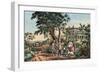 American Country Life - October Afternoon, 1855-Currier & Ives-Framed Giclee Print