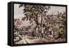 American Country Life: October Afternoon-Currier & Ives-Framed Stretched Canvas