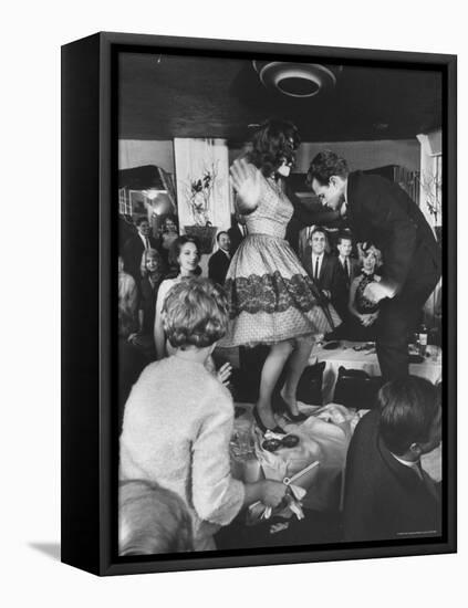 American Couples Dancing in Hollywood Nightclub-Ralph Crane-Framed Stretched Canvas