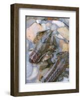 American Crayfish, Two, Gravel-Harald Kroiss-Framed Photographic Print