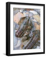 American Crayfish, Two, Gravel-Harald Kroiss-Framed Photographic Print